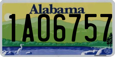 AL license plate 1AO6757