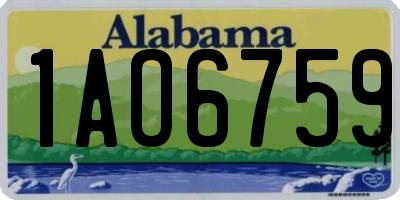 AL license plate 1AO6759