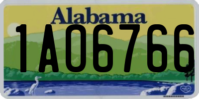 AL license plate 1AO6766