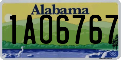 AL license plate 1AO6767