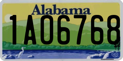AL license plate 1AO6768