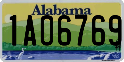 AL license plate 1AO6769