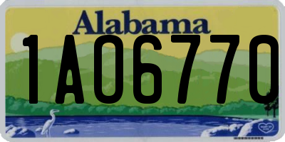 AL license plate 1AO6770