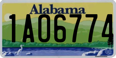 AL license plate 1AO6774