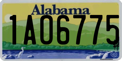 AL license plate 1AO6775