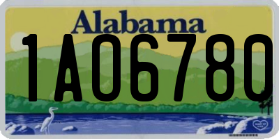 AL license plate 1AO6780