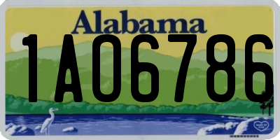AL license plate 1AO6786