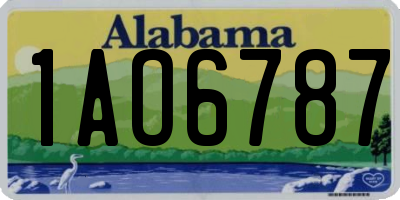 AL license plate 1AO6787