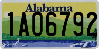 AL license plate 1AO6792