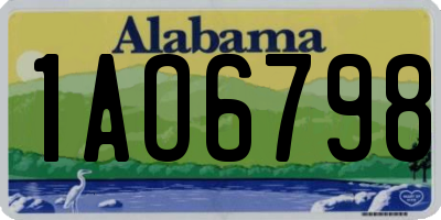 AL license plate 1AO6798