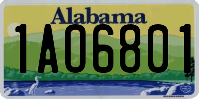 AL license plate 1AO6801