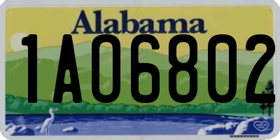 AL license plate 1AO6802