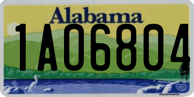 AL license plate 1AO6804