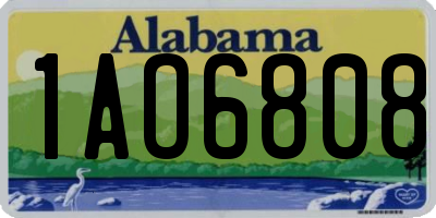 AL license plate 1AO6808