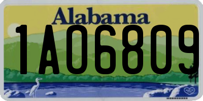 AL license plate 1AO6809