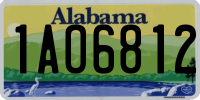 AL license plate 1AO6812