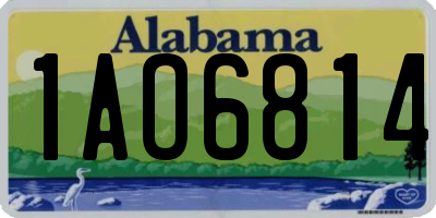 AL license plate 1AO6814