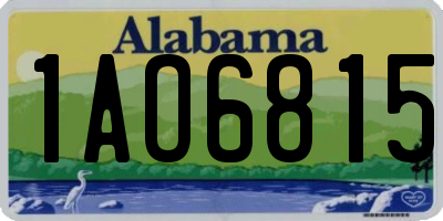 AL license plate 1AO6815