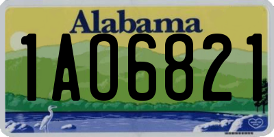 AL license plate 1AO6821