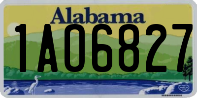 AL license plate 1AO6827