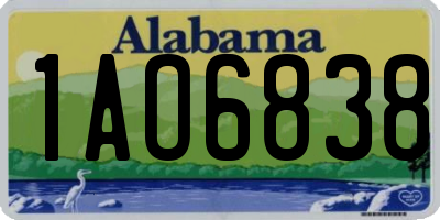 AL license plate 1AO6838