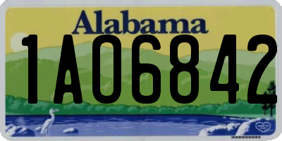 AL license plate 1AO6842