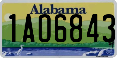 AL license plate 1AO6843