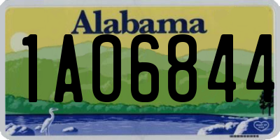 AL license plate 1AO6844