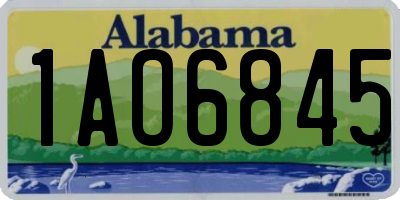 AL license plate 1AO6845