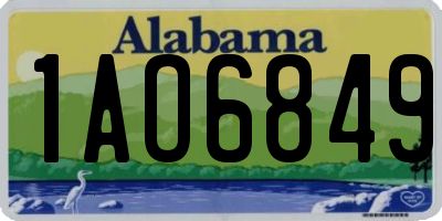 AL license plate 1AO6849