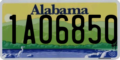 AL license plate 1AO6850