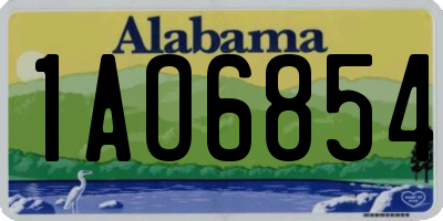 AL license plate 1AO6854