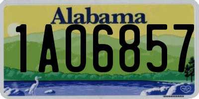 AL license plate 1AO6857