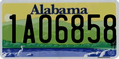 AL license plate 1AO6858