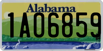AL license plate 1AO6859