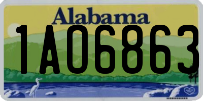 AL license plate 1AO6863