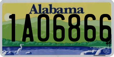 AL license plate 1AO6866