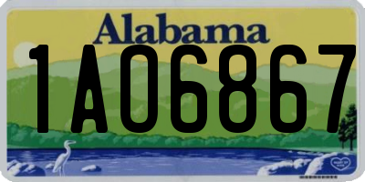 AL license plate 1AO6867