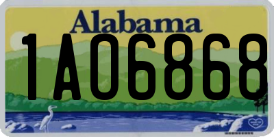 AL license plate 1AO6868