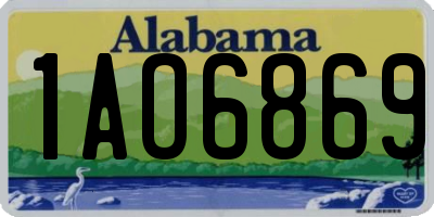 AL license plate 1AO6869