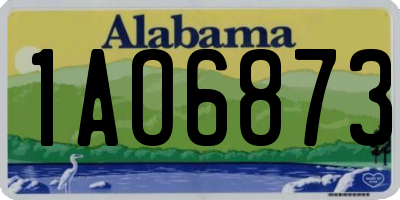 AL license plate 1AO6873
