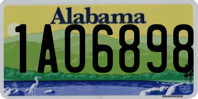 AL license plate 1AO6898