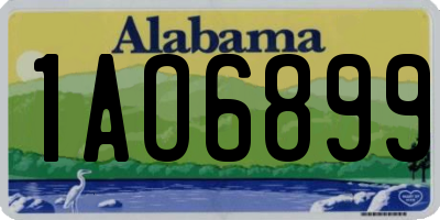 AL license plate 1AO6899