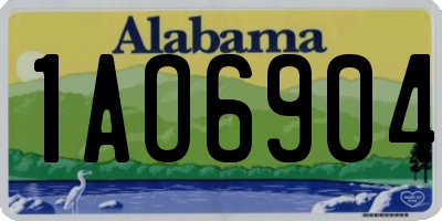 AL license plate 1AO6904