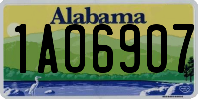 AL license plate 1AO6907