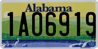 AL license plate 1AO6919