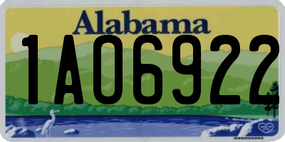 AL license plate 1AO6922