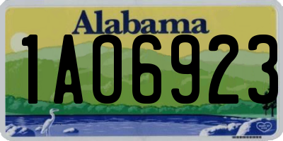 AL license plate 1AO6923