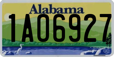 AL license plate 1AO6927