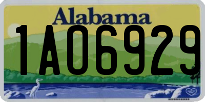 AL license plate 1AO6929